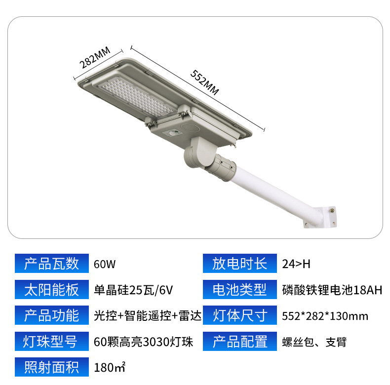 New type of new rural integrated led solar street lamp, household street lamp head lighting, outdoor courtyard sensor light factory pic 17