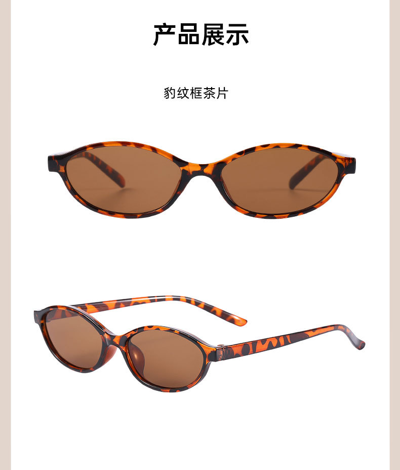小框椭圆墨镜女高级感欧美个性穿搭太阳眼镜男防晒复古跨境太阳镜详情12