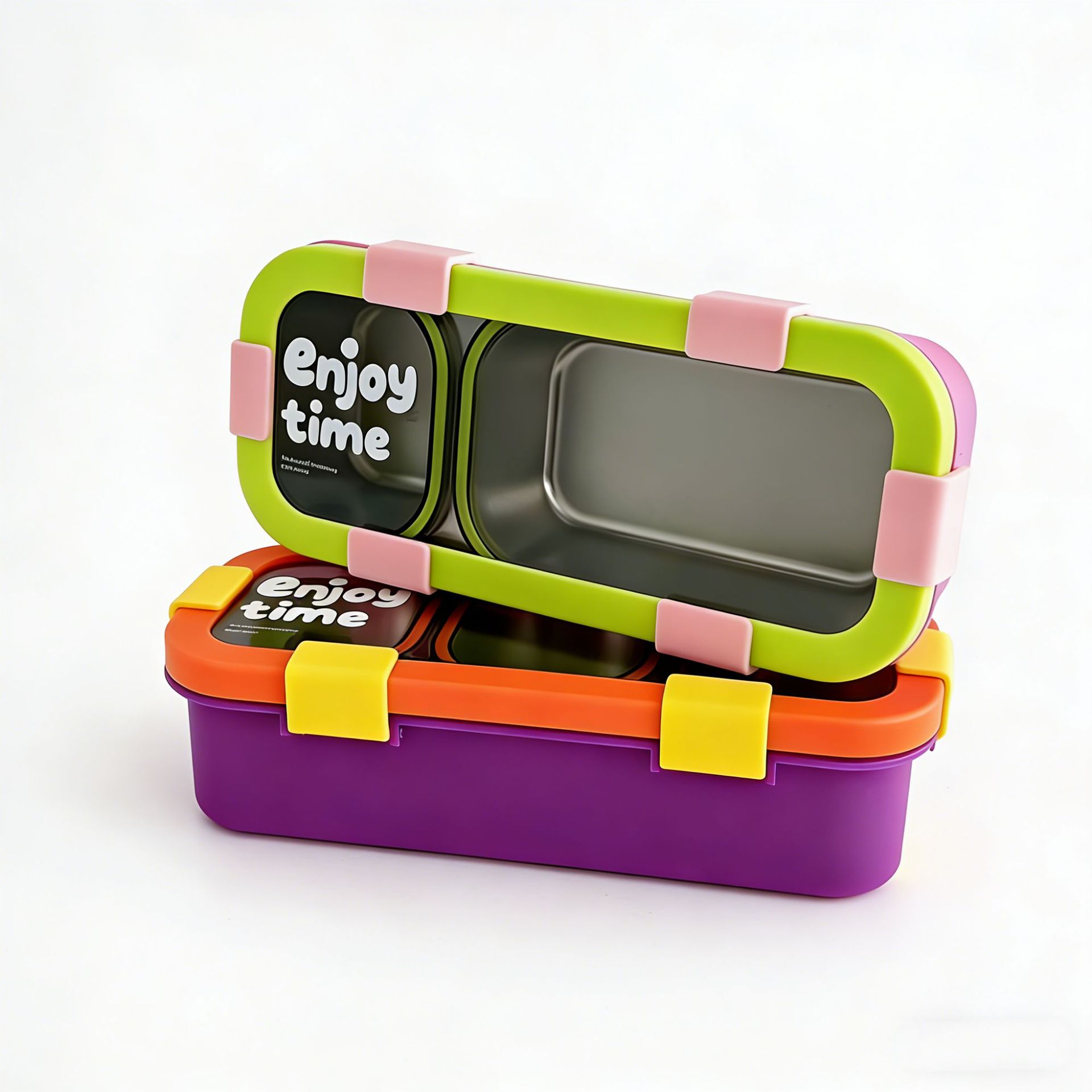 304 stainless steel food storage box, compartmentalized lunch box, small-portion and quantified small-capacity fat-reducing and weight-loss lunch box, bento box pic 7