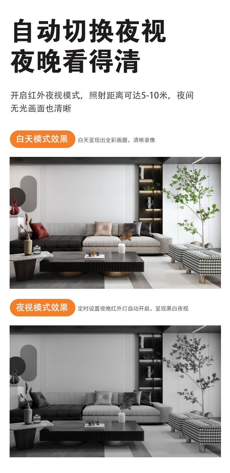 A3摄像机高清夜视双向对讲摄像头家用智能安防监控无线wifi相机详情7