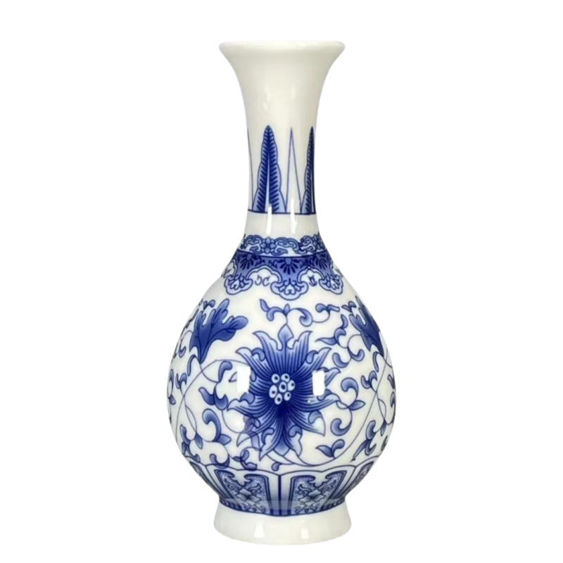 Blue and white porcelain mini vases, ceramic ornaments, Chinese-style vases, Jingdezhen vase wholesale, ceramic gourd small flower vases pic 6