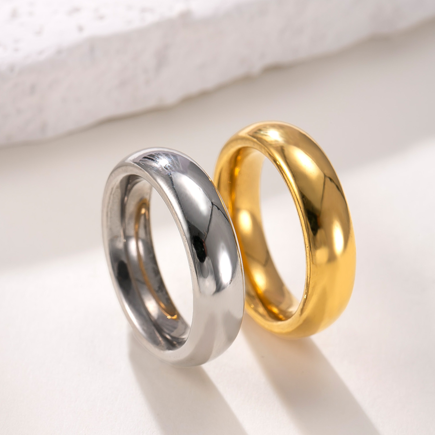 跨境爆款不锈钢戒指3/4/6/8mm内外球光面指环时尚简约钛钢饰品厂详情15