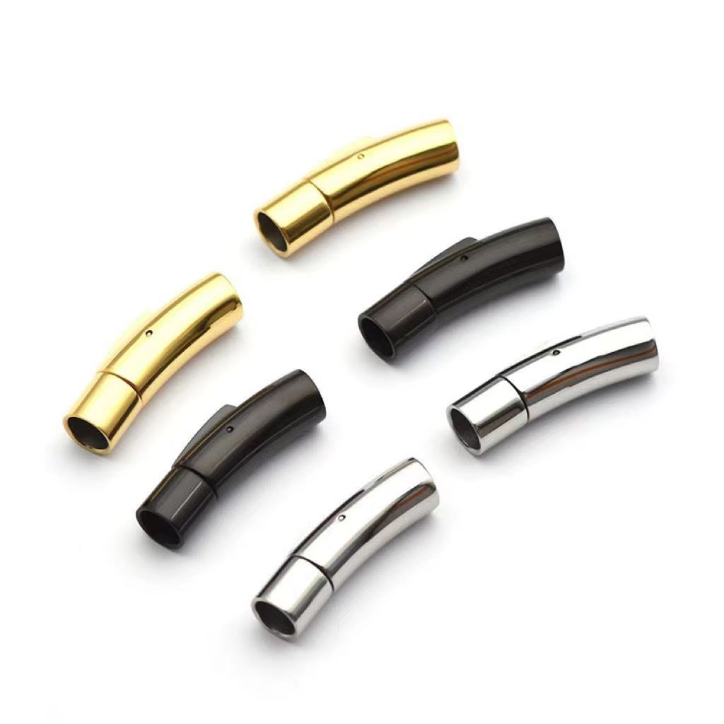 Stainless steel button diy material, golden accessory, dragon scale bracelet buckle, hand-woven bracelet connecting buckle pic 3