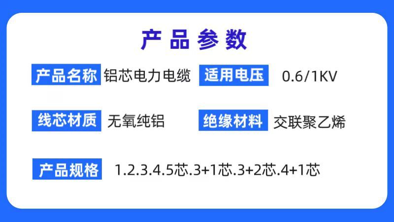 国标铝芯电缆4芯16 25 50 95平方铝电缆地埋线河北电缆线铝线电线详情3