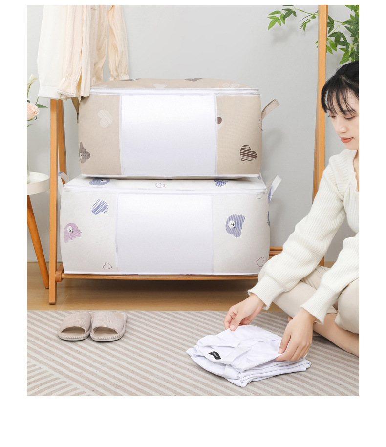 衣服收纳袋大容量搬家专用袋拉链式防潮被子床底收纳箱带提手袋子详情18