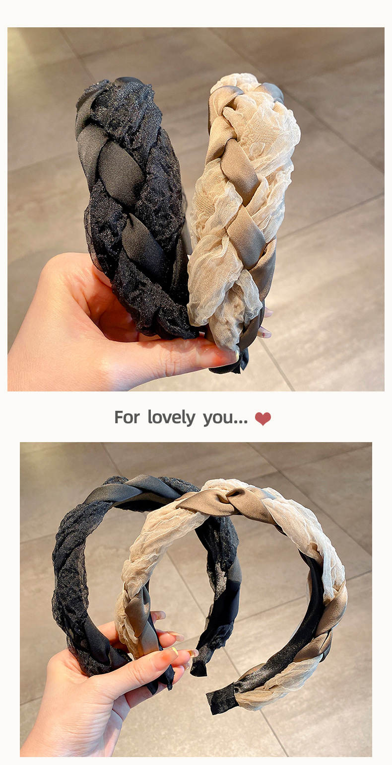 The new 2024 high-end headband hair accessory from the popular Ougensha wide-brimmed hairband and high-top anti-slip pressure hairpin pic 15