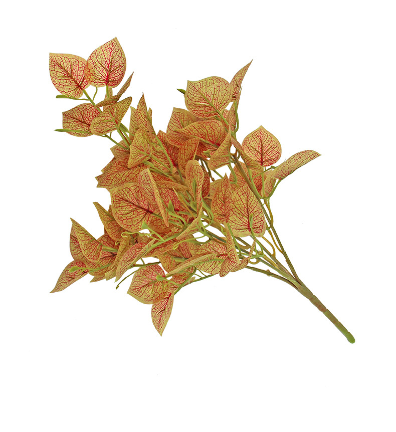 Artificial green plants, Perilla leaves, indoor multi-room desktop decoration, window display, outdoor garden landscaping, artificial bean leaves pic 4