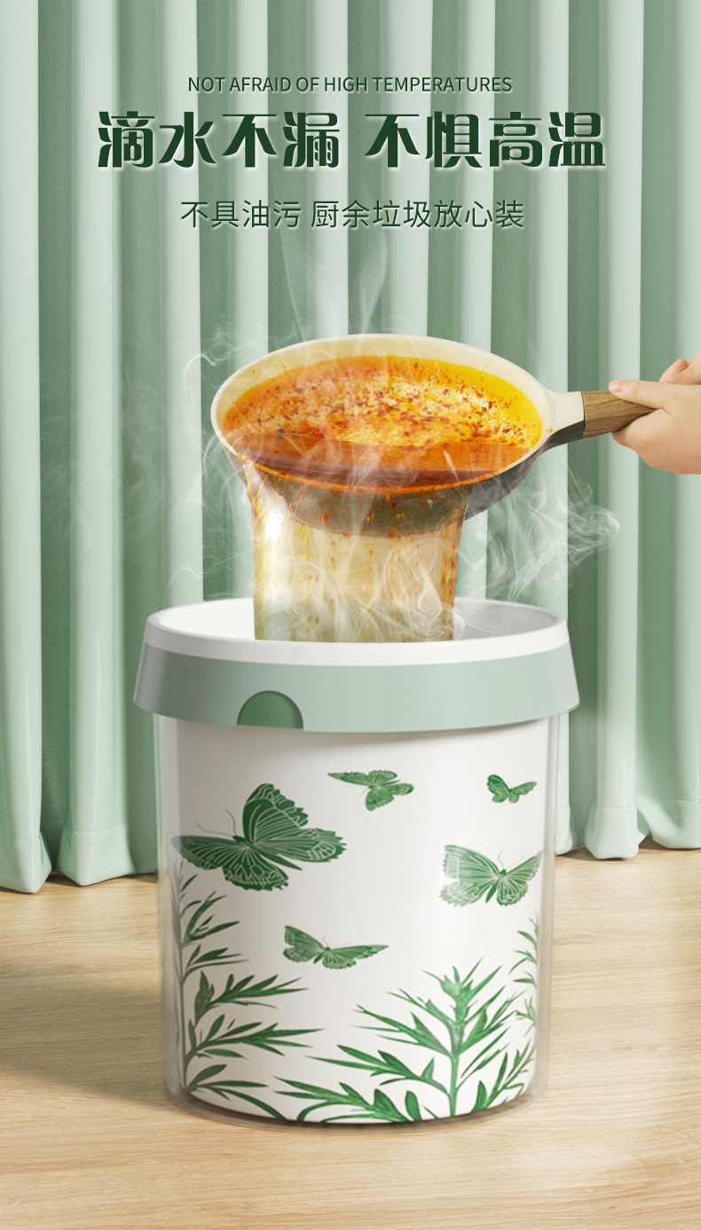 免撕抽绳大卷艾草垃圾袋加大特厚手提式厨房家用收口塑料袋实惠装详情10