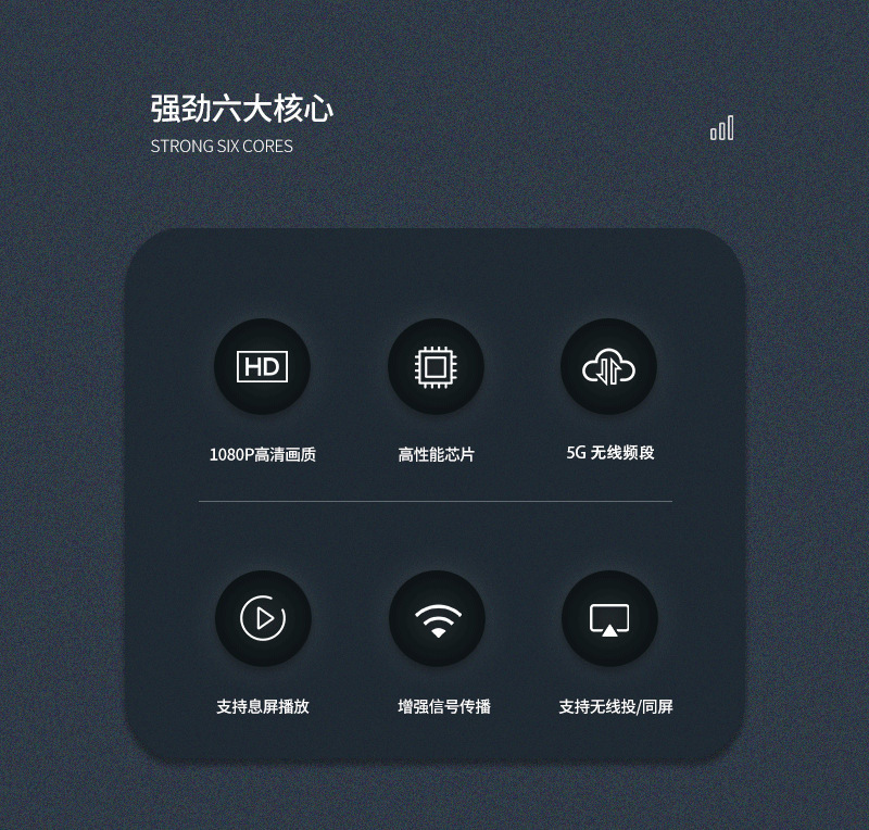 1080P无线同屏器投屏器手机连电视直播家用高清横竖屏5G双频通用详情4