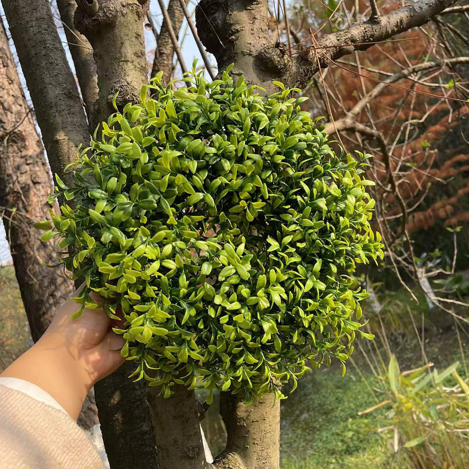 仿真绿植植物水草尤加利仿真壁挂装人造花植物diy配件详情5