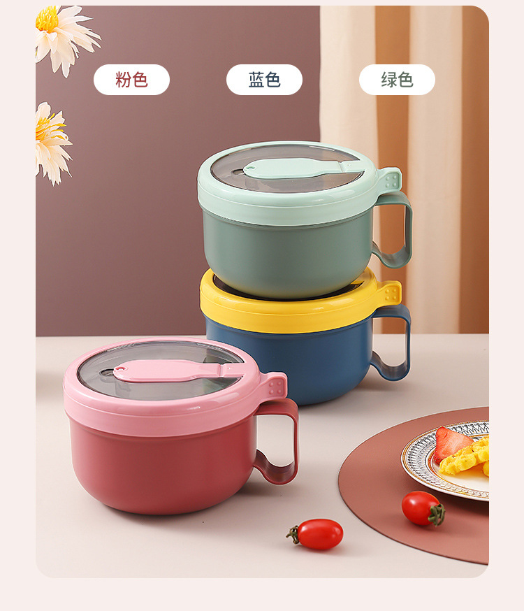 304 stainless steel instant noodle bowl, large-capacity student instant noodle bowl, instant noodle cup, portable lunch box with lid for office workers pic 11