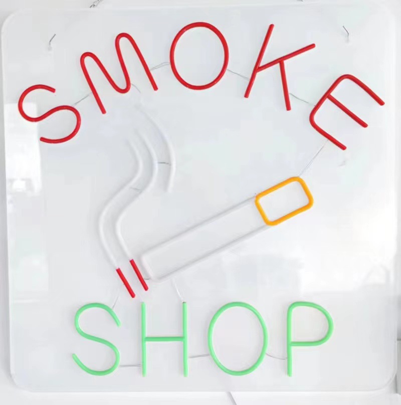 亚马逊跨境香烟创意LED霓虹灯广告牌柔性灯店铺装饰发光氛围灯详情6