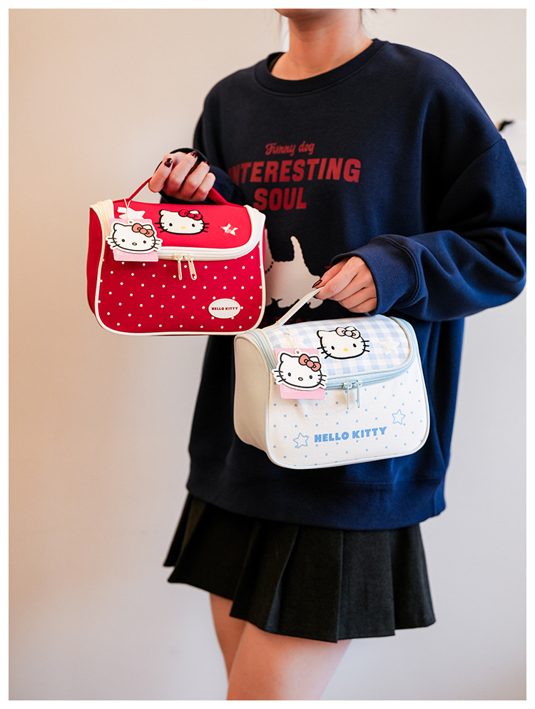五金牌彩色Hello Kitty便携手提包保温袋托特包礼品双肩包16寸电脑包详情17