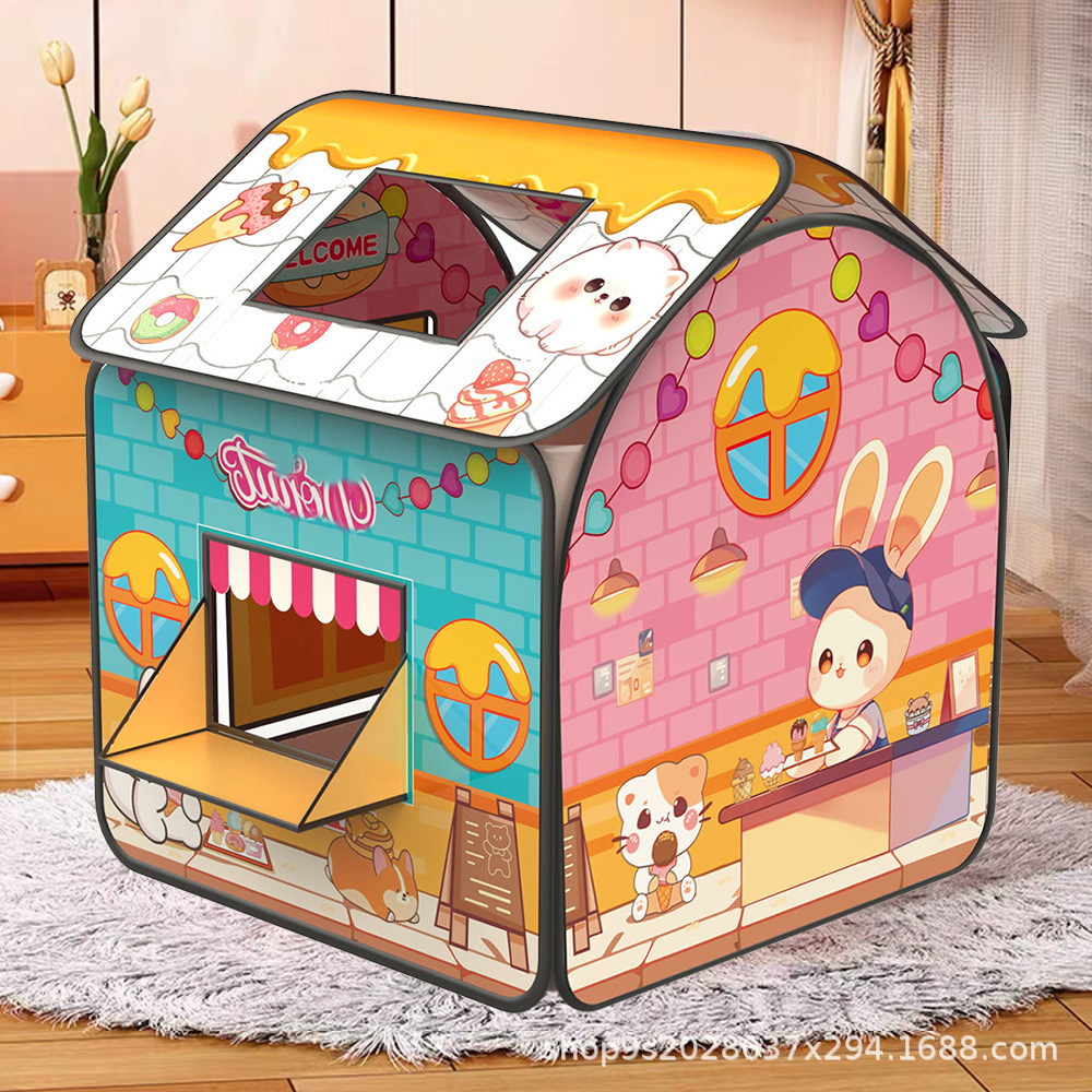 跨境亚马逊万圣节圣诞节儿童帐篷室内游戏屋小房子过家家玩具屋详情1