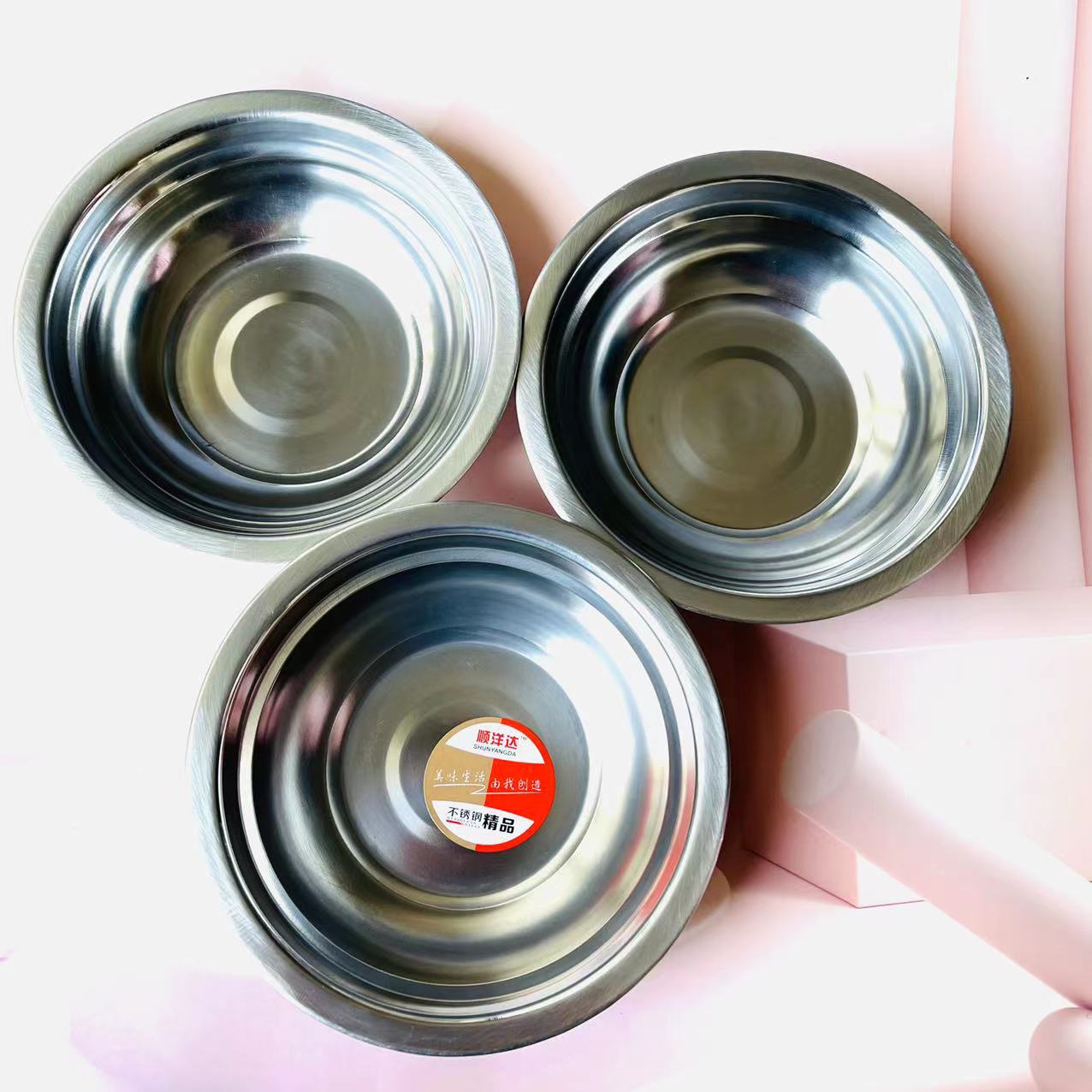 【 Zone 2-10 】 Shunyangda No. 16 Steel Bowl 10/ pack 1000/ box Shunyangda No. 16 Soup Bowl Iron Bowl Steel Bowl Rice Bowl Metal Bowl Household Canteen Restaurant 2 yuan supply pic 4