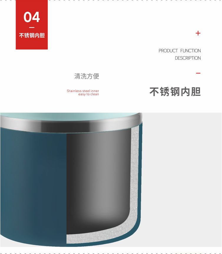 乐彩便捷手提单层, 双层, 三层不锈钢,系列饭盒，餐盒 pic 9