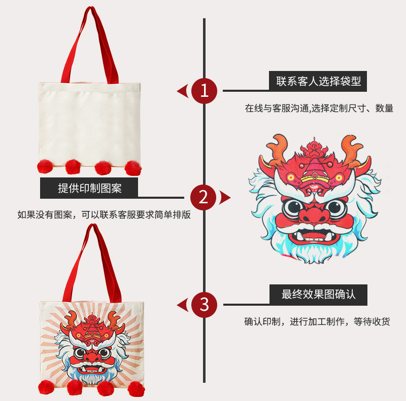 现货简约字母端午束口保温饭盒袋便携式棉麻便当包防水带饭收纳袋详情11