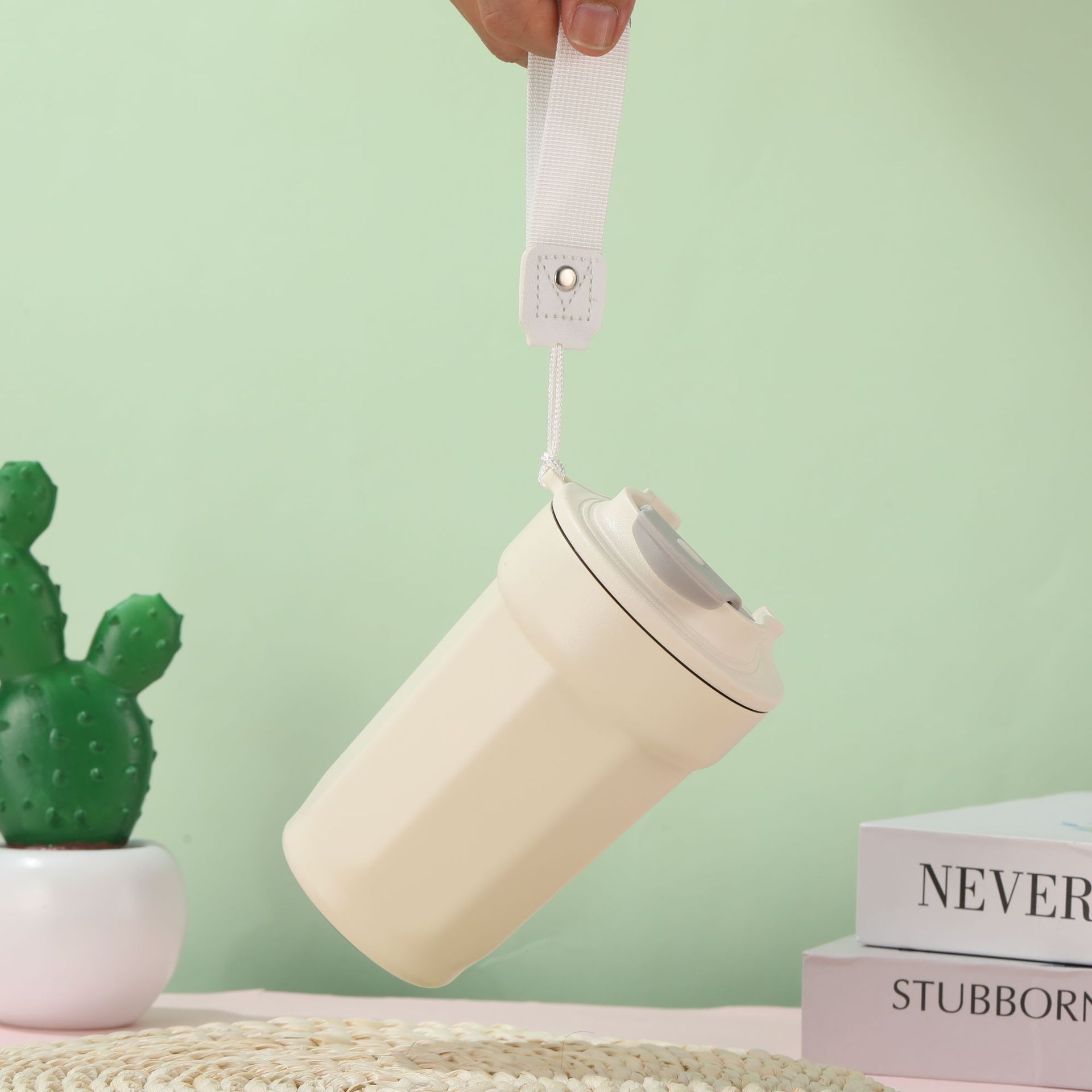 New 316 stainless steel insulated cup, portable double-drinking octagonal coffee cup, outdoor sports portable cup, car water cup pic 9