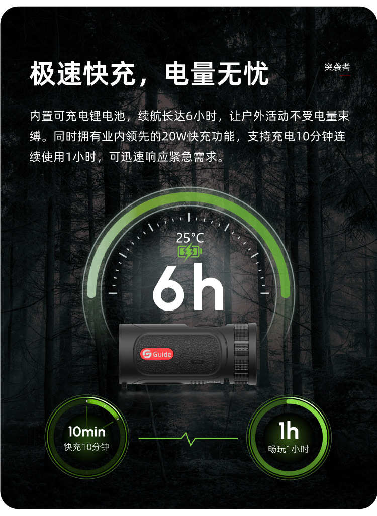 The Gaode Smart Sensing TE211M Raider Infrared Thermal Imaging outdoor handheld thermal imager is a mini integrated search and aiming device pic 8