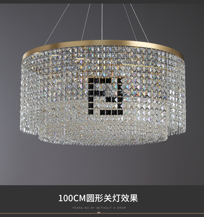 轻奢水晶客厅吊灯2024新款高端豪华别墅酒店大堂灯餐厅灯广东中山详情13