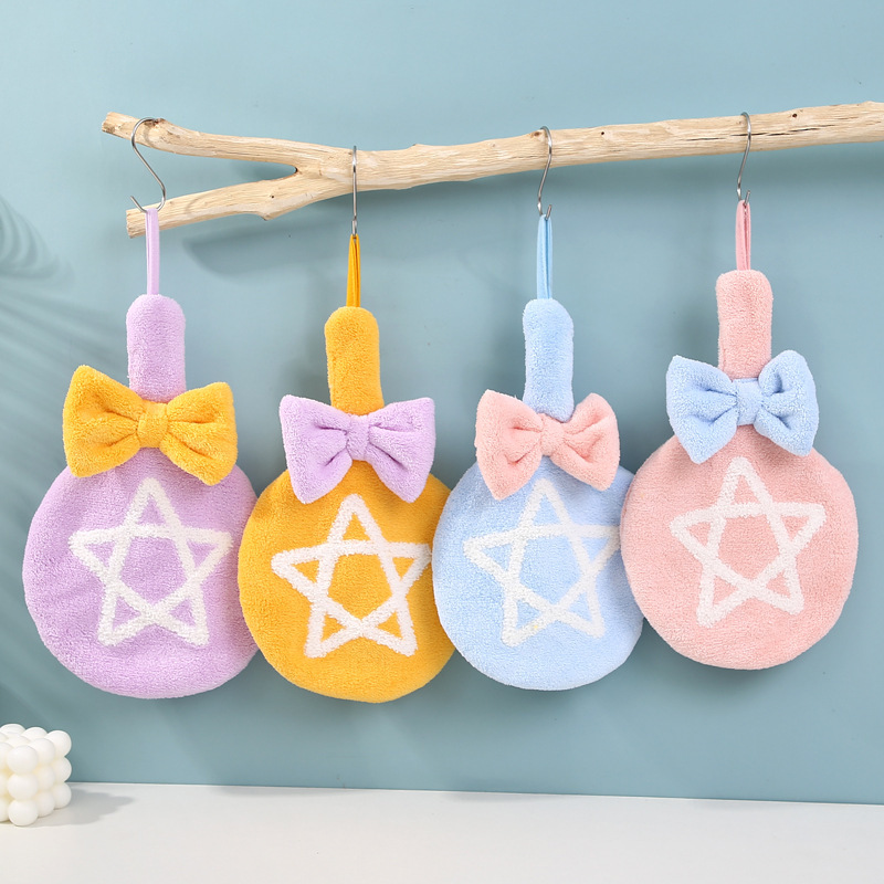 【 Chi Jia 】 Coral Fleece popular lollipop hand towels, hanging cute hand wash towels, Absorbent towels for bathroom pic 4
