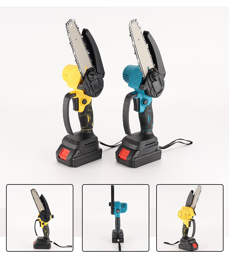 跨境多功能6寸电链锯迷你园林修枝锯大功率无刷8寸伐木锯锂电锯详情14