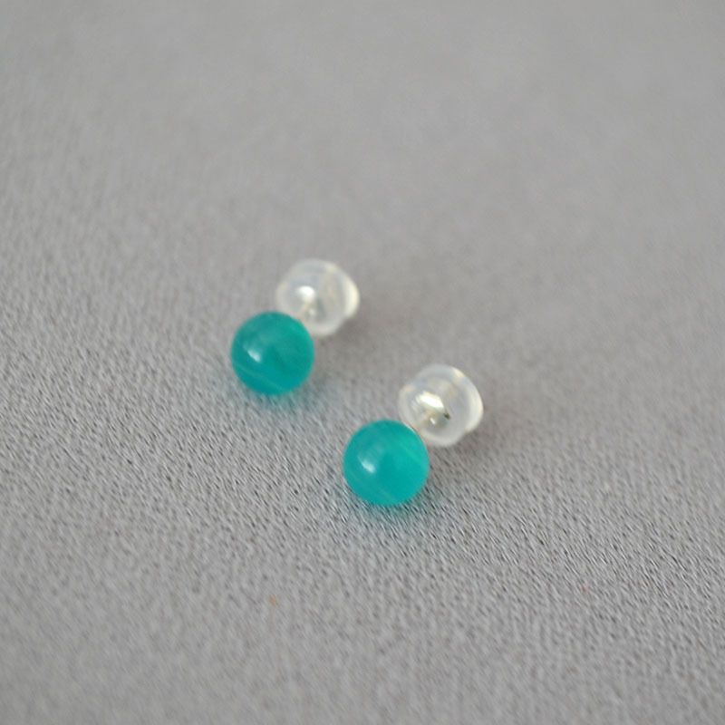 日韩小众简约月光拉长石天河石小巧日常通勤款925银针耳钉耳饰女详情14