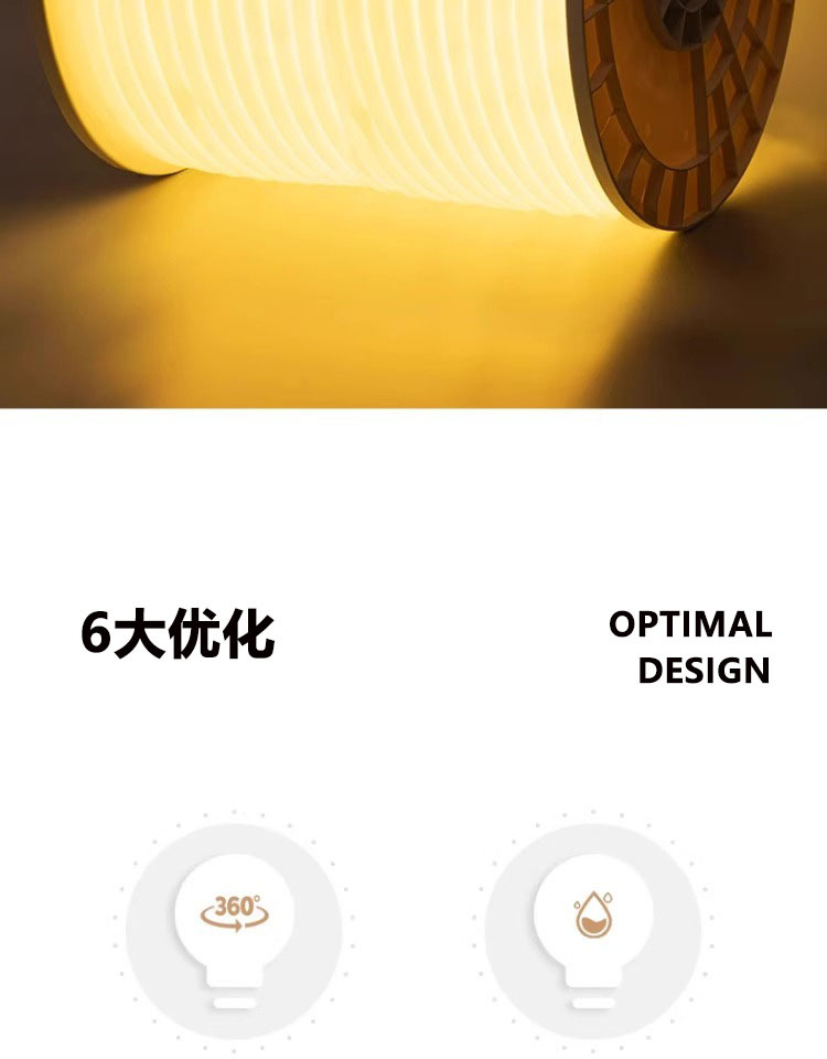 360° circular light-emitting led light strip, outdoor waterproof ultra-bright flexible soft silicone light strip, linear light strip, ambient light pic 2