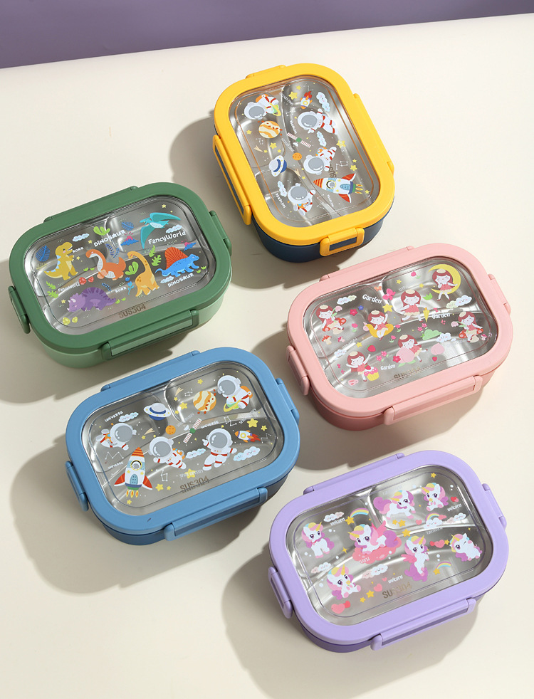 分隔不锈钢饭盒卡通高颜值保温午餐分格便当盒便携学生上班族餐盒01571详情20