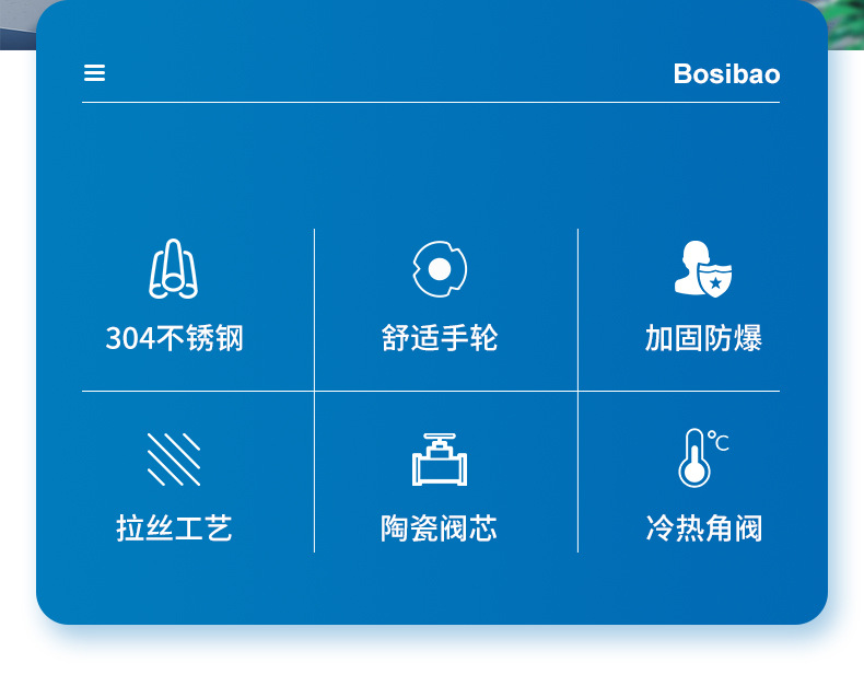 304不锈钢角阀dn15三角阀加厚防爆三通一进二出冷热水器4分管开关详情3