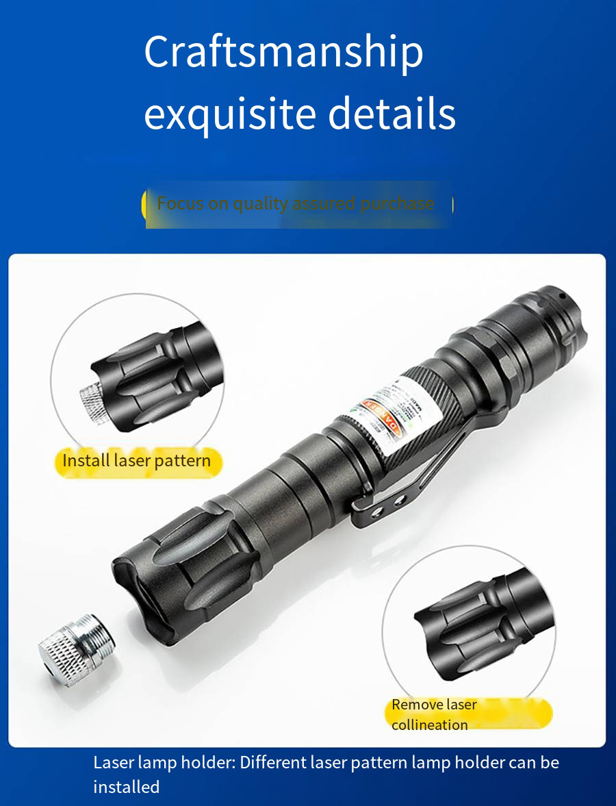 High-power laser pen, strong light constantly on, laser light, starry sky pattern, long-range green light, outdoor indication pic 6
