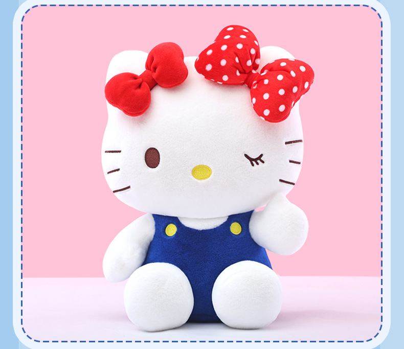 正版三丽鸥hellokitty公仔凯蒂猫玩偶毛绒玩具kt猫大号娃娃送女生详情15