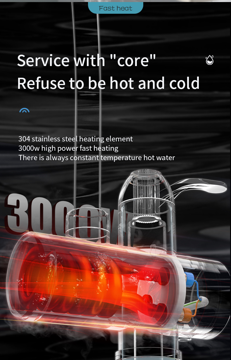 外贸亚马逊家用电热水龙头即热式厨房洗菜快速加热三秒速热水龙头详情4