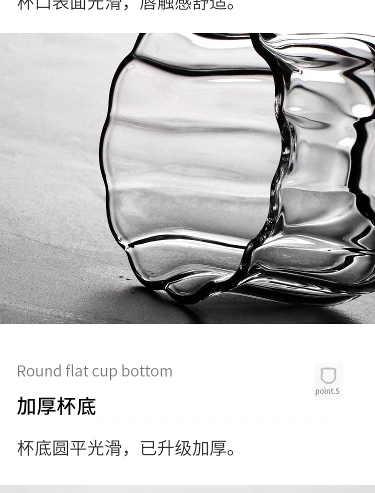 Lotus heat-resistant glass lotus petal small tea cups, tasting cups, wine cups, master cups, single cups, thickened Gongfu tea sets pic 10