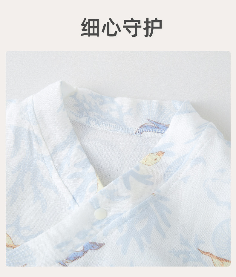 Summer thin gauze pure cotton Class A baby blanket, short-sleeved, breathable baby clothes pic 26