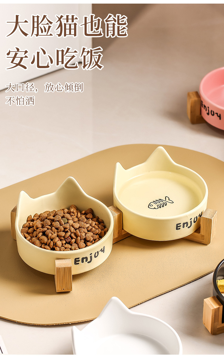 猫耳朵造型宠物食盆宠物用品喂食碗宠物碗宠物自动喂食器宠物食盆实用耐用详情7