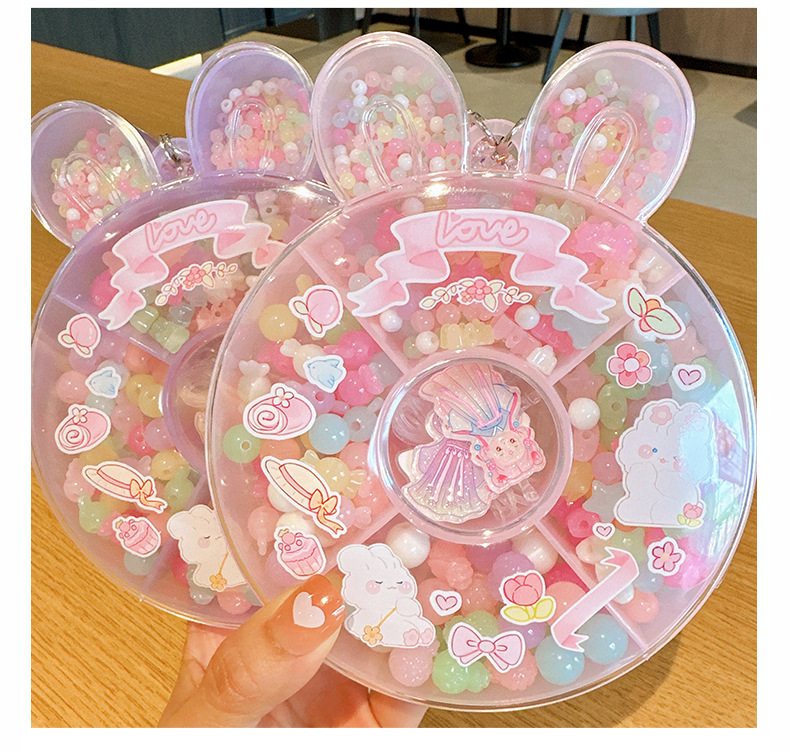 新国风儿童饰品礼盒diy彩珠手链项链套盒 孩童幼儿园手工制作玩具详情9