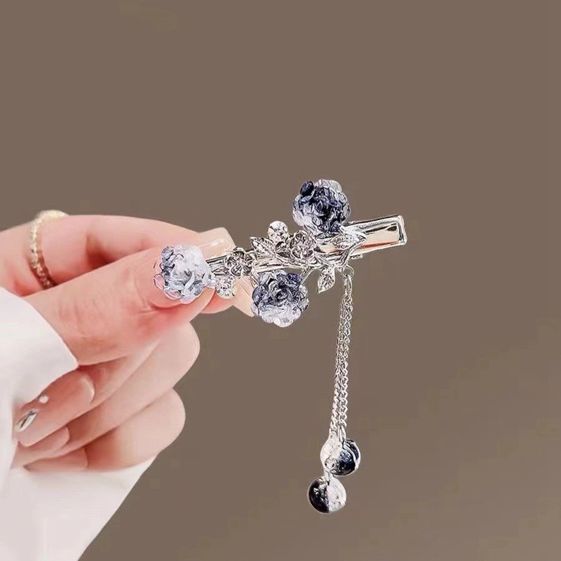 新款蝴蝶结鸭嘴夹义乌配饰高级感小香风发夹无痕小众款边夹儿童款详情19