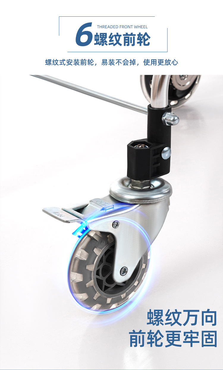 Grocery cart, household small cart, shopping cart, small trolley, trolley, elderly folding, stair climbing, portable trolley, pull rod pic 15