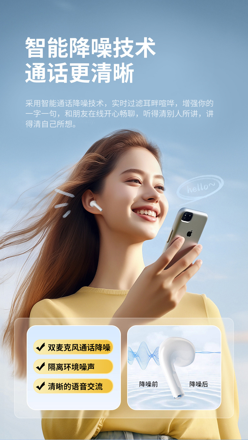 A7 pro4 6TWS蓝牙耳机长续航高品质跨境外贸爆款入耳四代无线耳机详情17