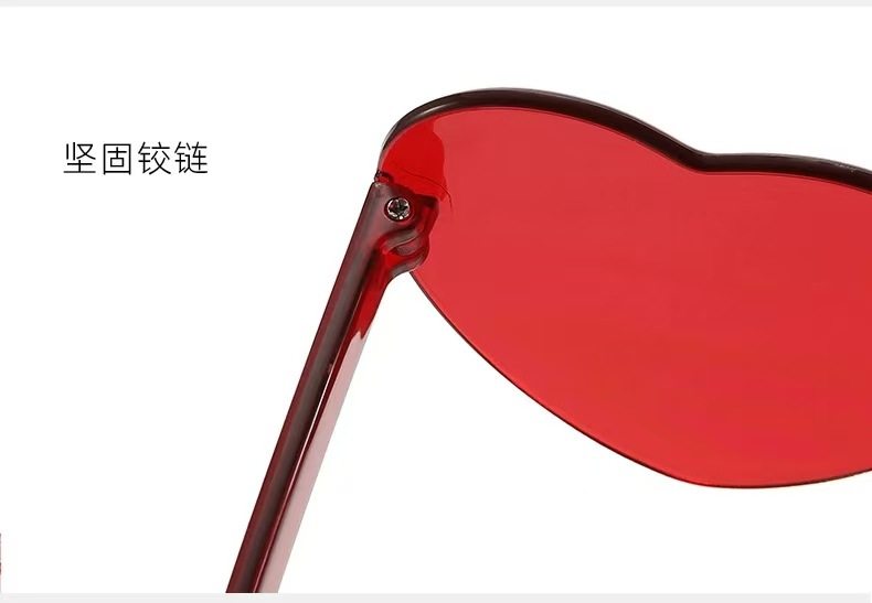 新款跨境儿童爱心太阳镜个性可爱糖果色桃心眼镜生日出游防晒墨镜详情10