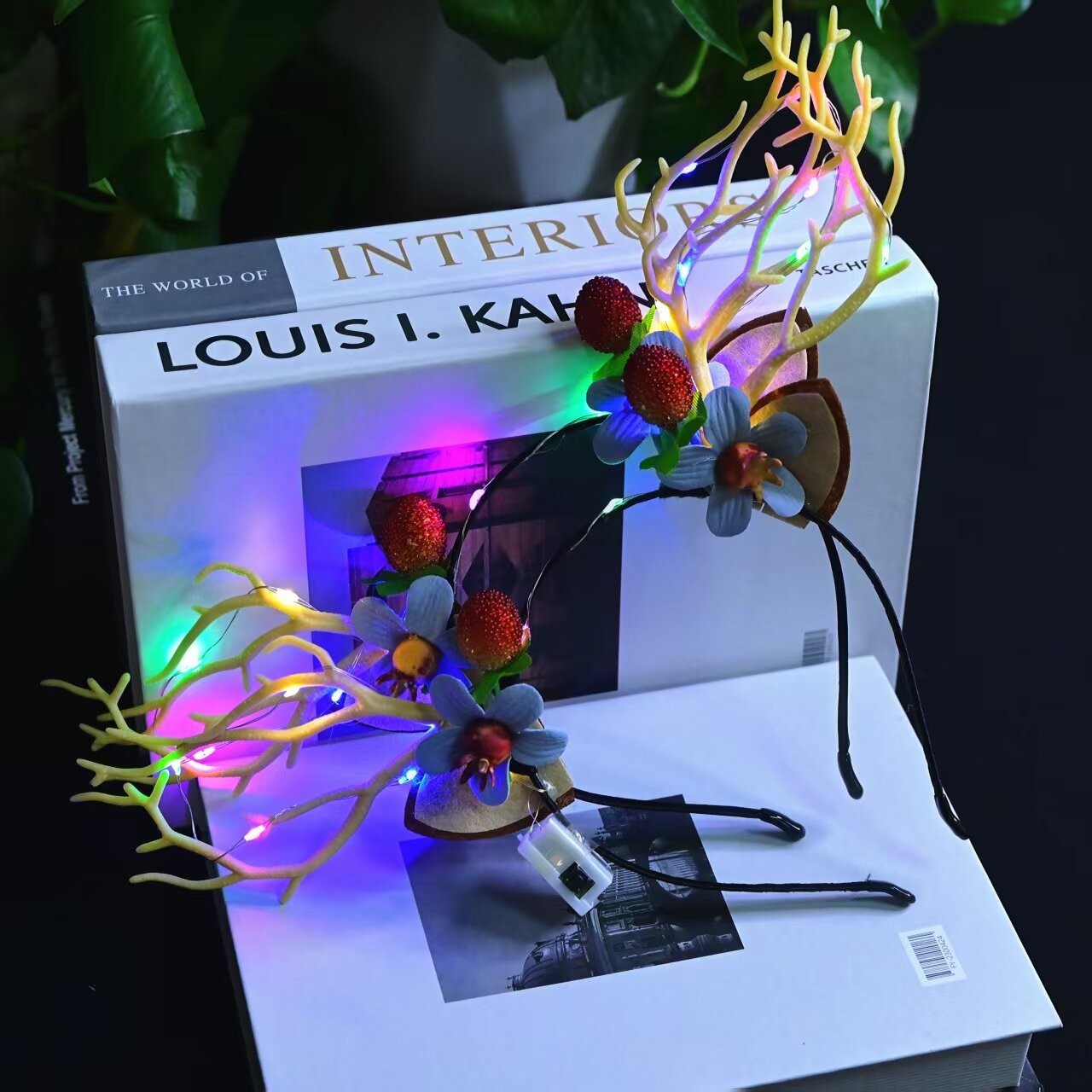 In-stock cross-border European and American Christmas antler headbands, strawberry antler headbands, funny photo Christmas headwear pic 5