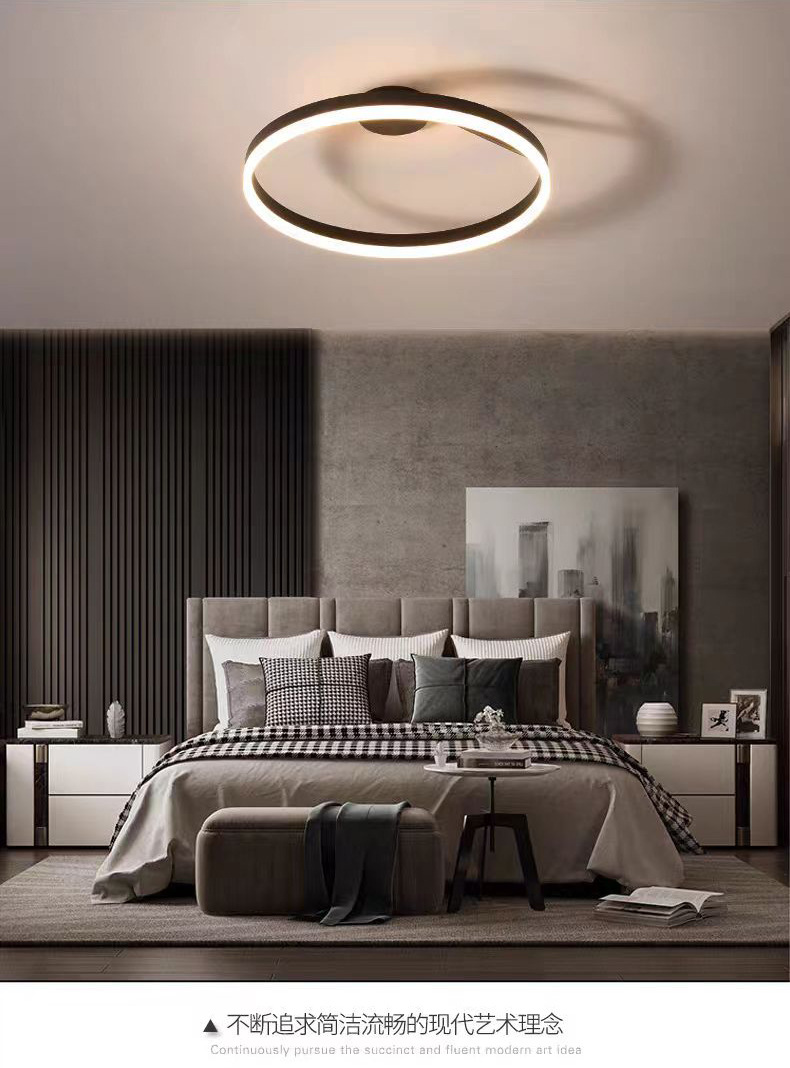Ceiling light, circular bedroom light, minimalist ins cross-border study, modern and simple LED, master bedroom, dining room, balcony ceiling light pic 6