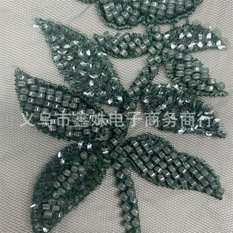 花朵网纱布贴绣珠补丁婚纱礼服装饰辅料DIY详情12