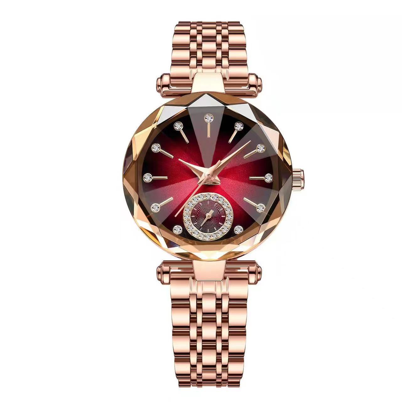 Venta al por mayor comercio exterior venta caliente moda gypsophila pulsera reloj flores diamantes diamantes mujer reloj de cuarzo pic 1