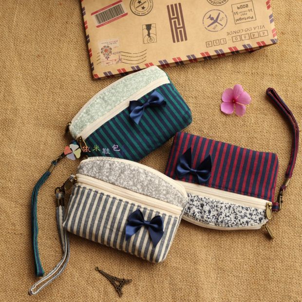 包邮小钱包零钱包韩国版拉链女式帆布艺可爱迷你硬币包耳机收纳袋详情7