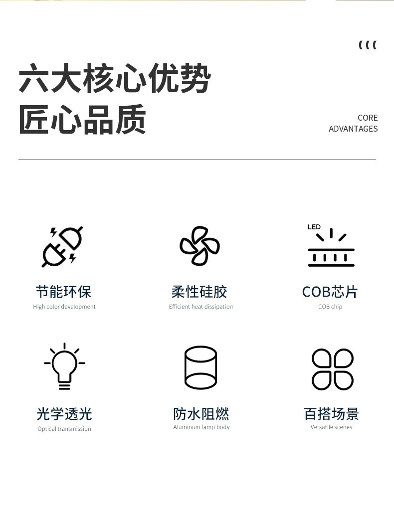 硅胶灯带套管24v低压户外防水亮化工程弯曲弧形线条灯柔性软灯条详情3