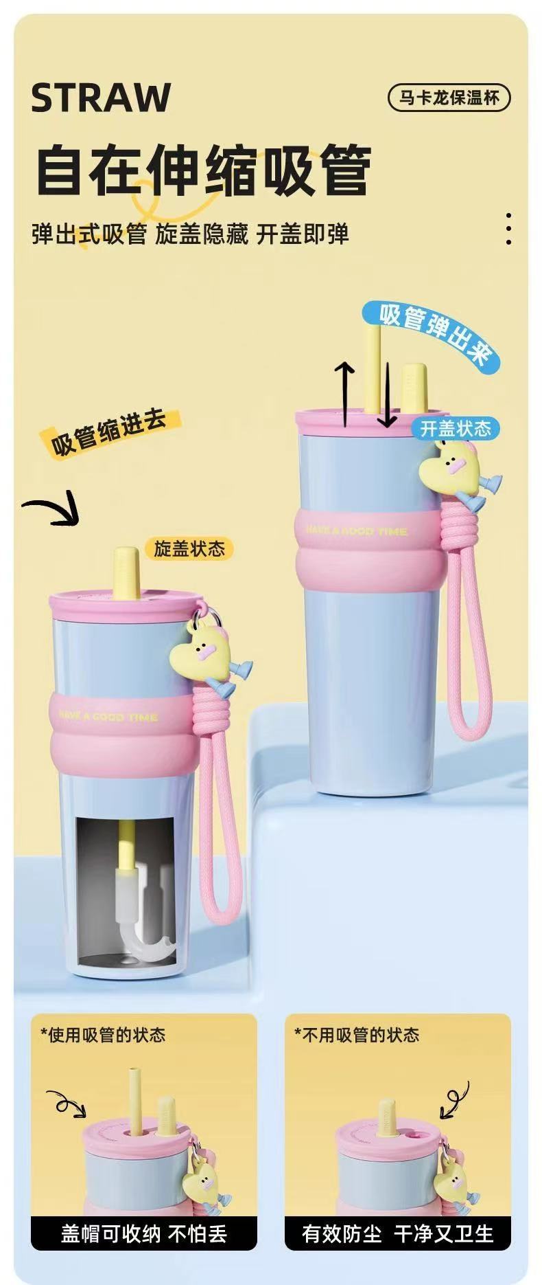 新款316不锈钢保温杯便携巨无霸吸管咖啡杯冰霸汽车水杯跨境批发详情7