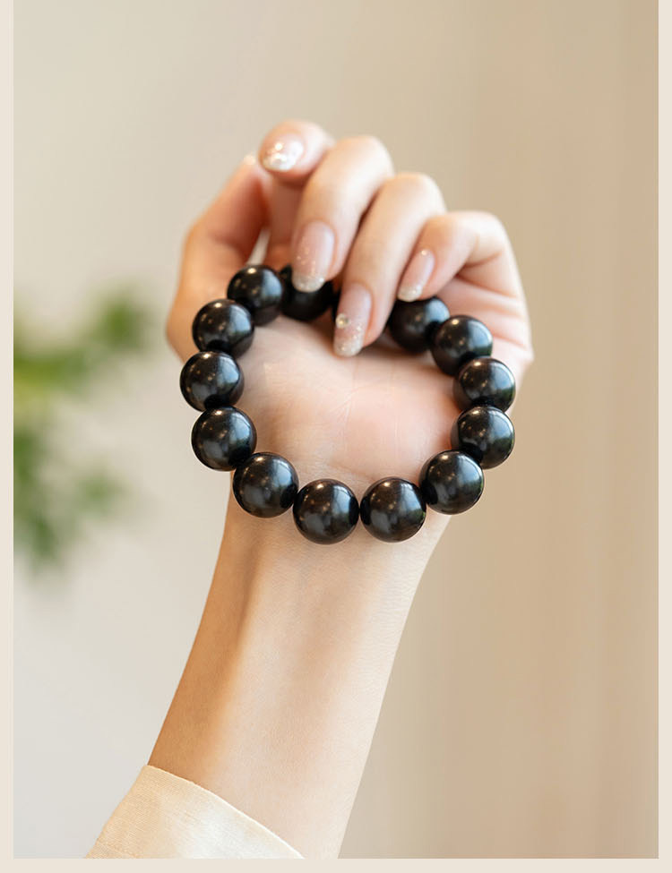 A complete set of genuine natural sandalwood wooden water-resistant Buddhist prayer beads bracelet for both men and women pic 11