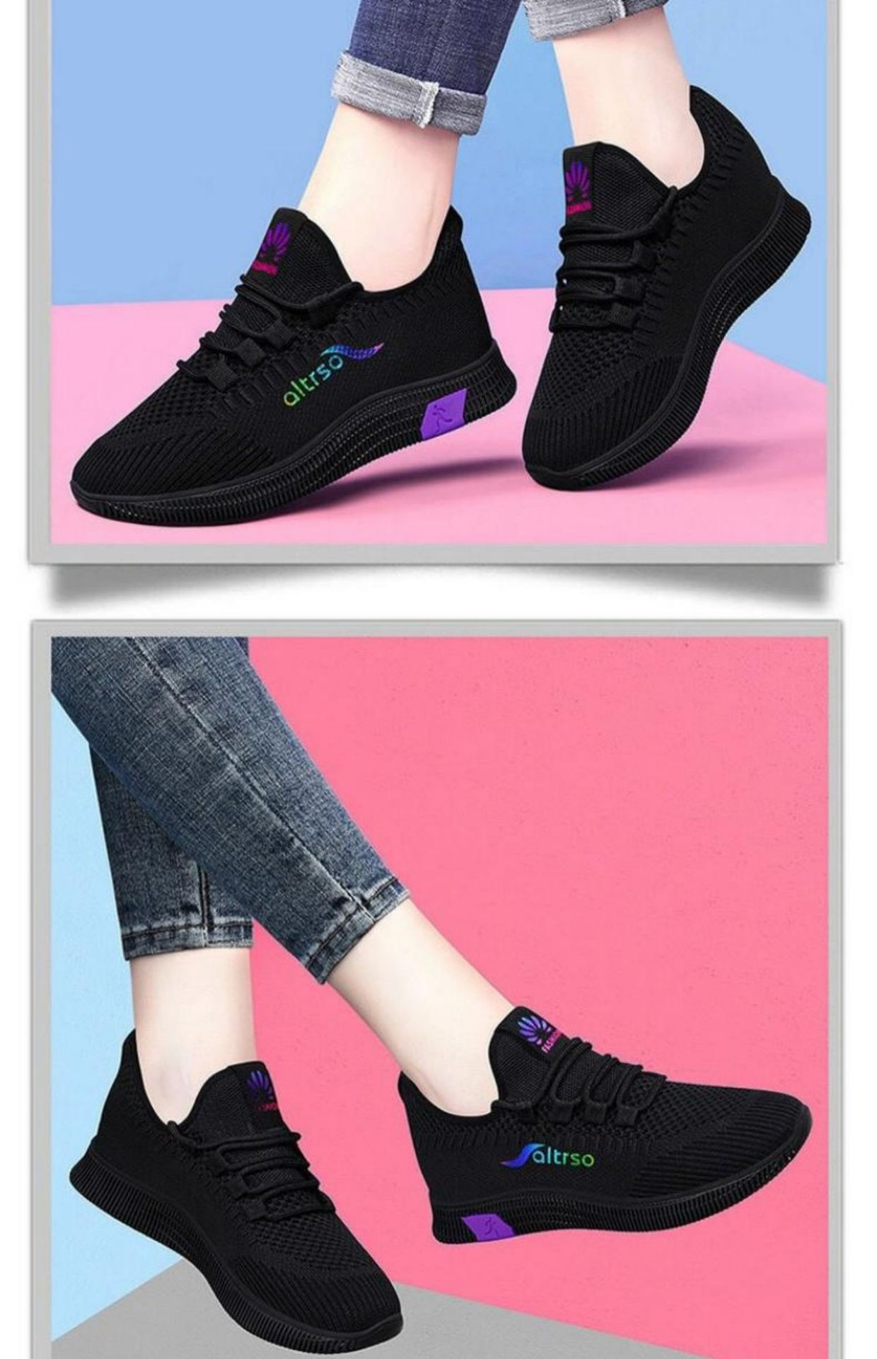 2024春季新款运动鞋女网鞋百搭网面舒适软底轻便休闲跑步旅游鞋女详情13